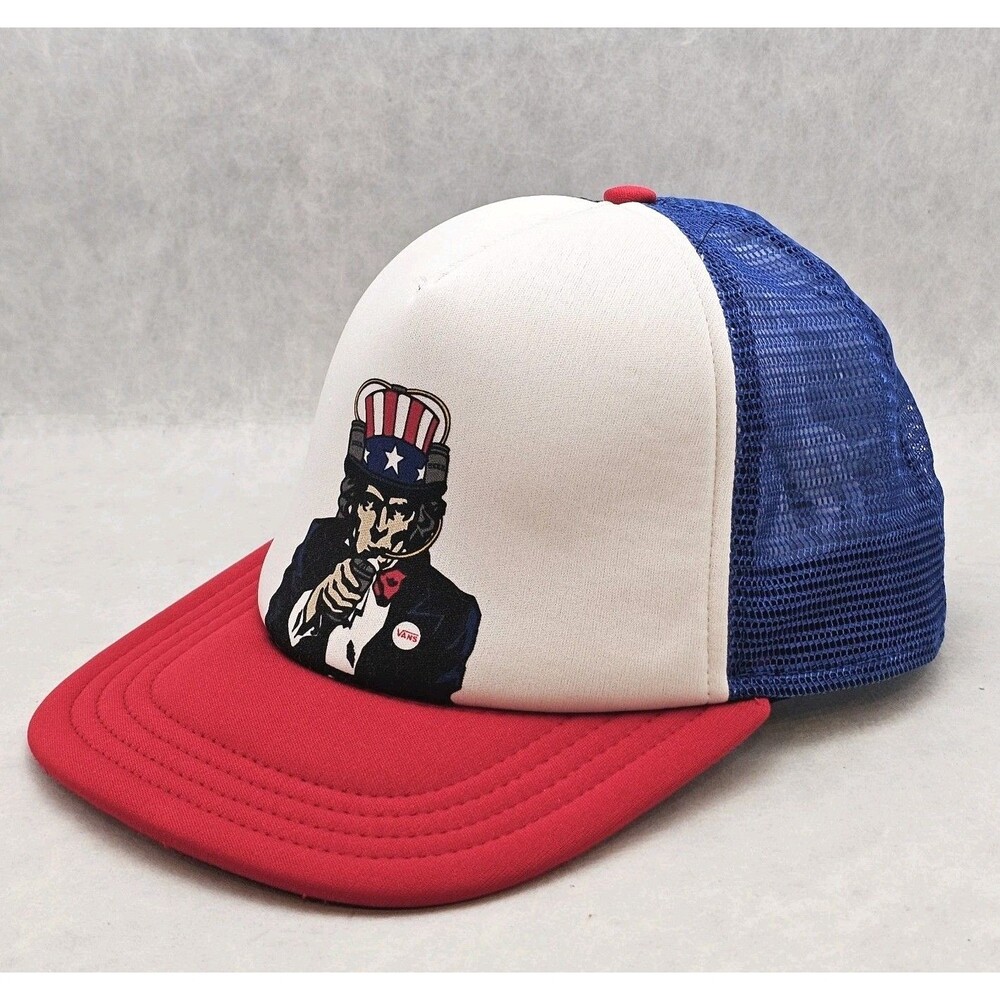 Vans Uncle Sam Off The Wall Beer Mesh Foam Snap Back Trucker Hat - Picture 3 of 6